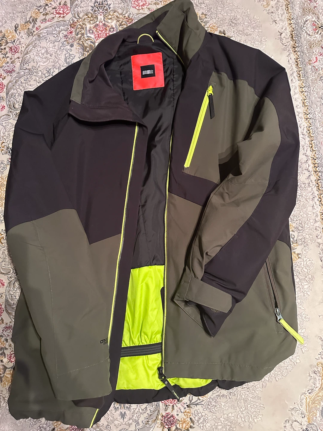 O'Neill Men's Winter Jacket Lime green and Black