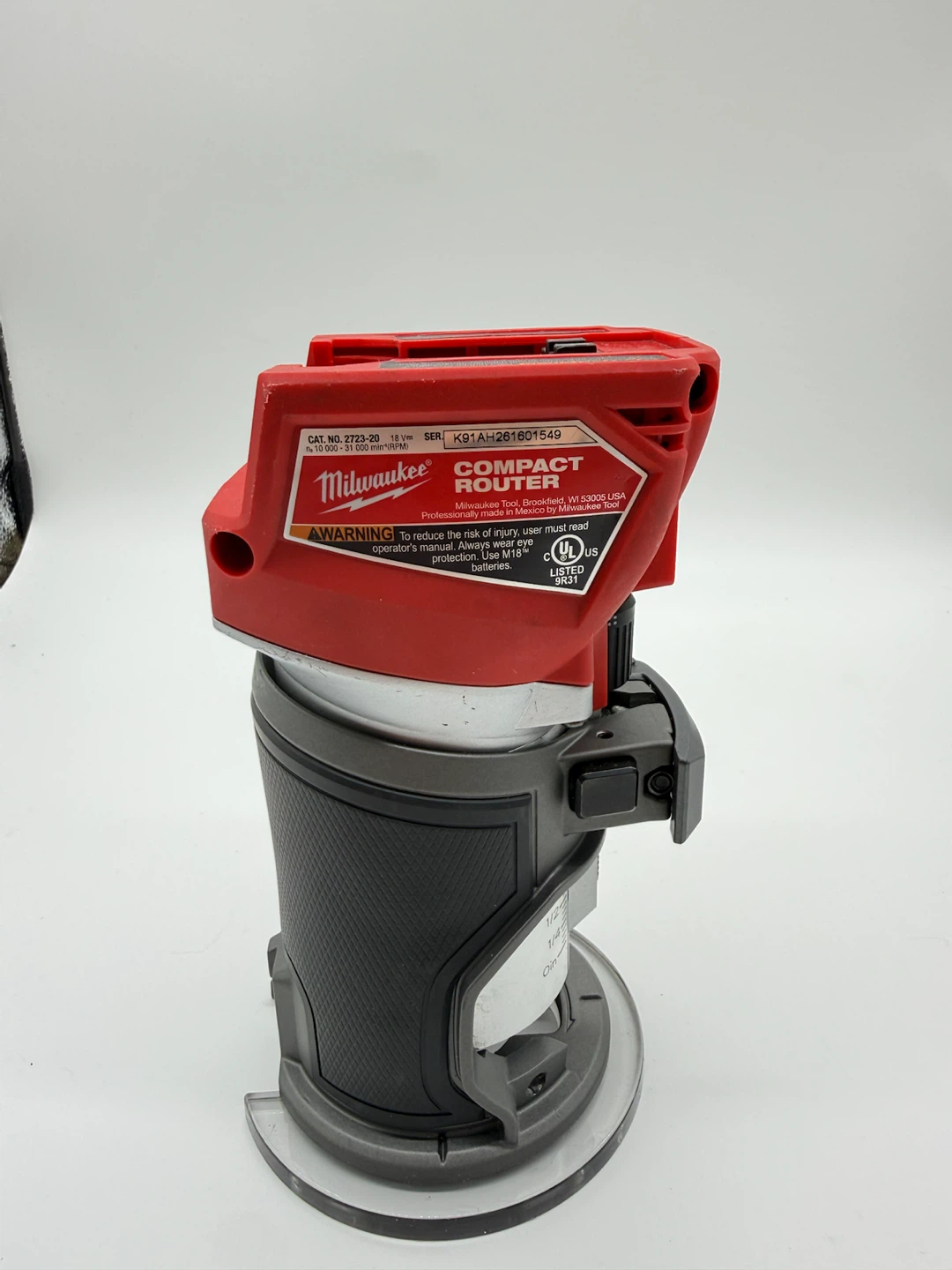 Milwaukee M18 FUEL 18V Brushless Cordless Compact Router 2723-20 - photo 2