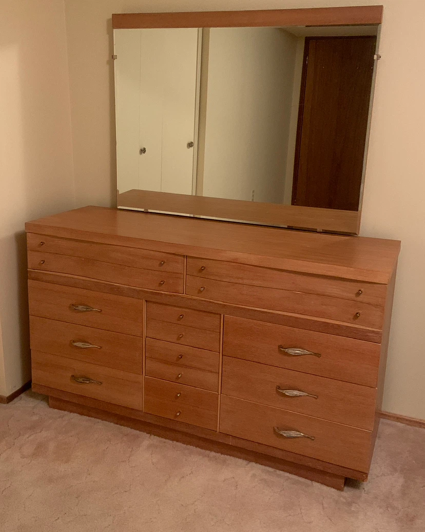 Victoriaville Furniture Wood Dresser with Mirror