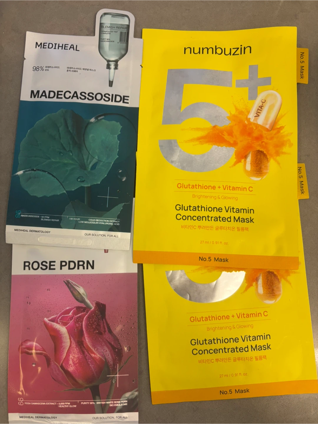 Mediheal and Numbuzin Sheet Mask Set