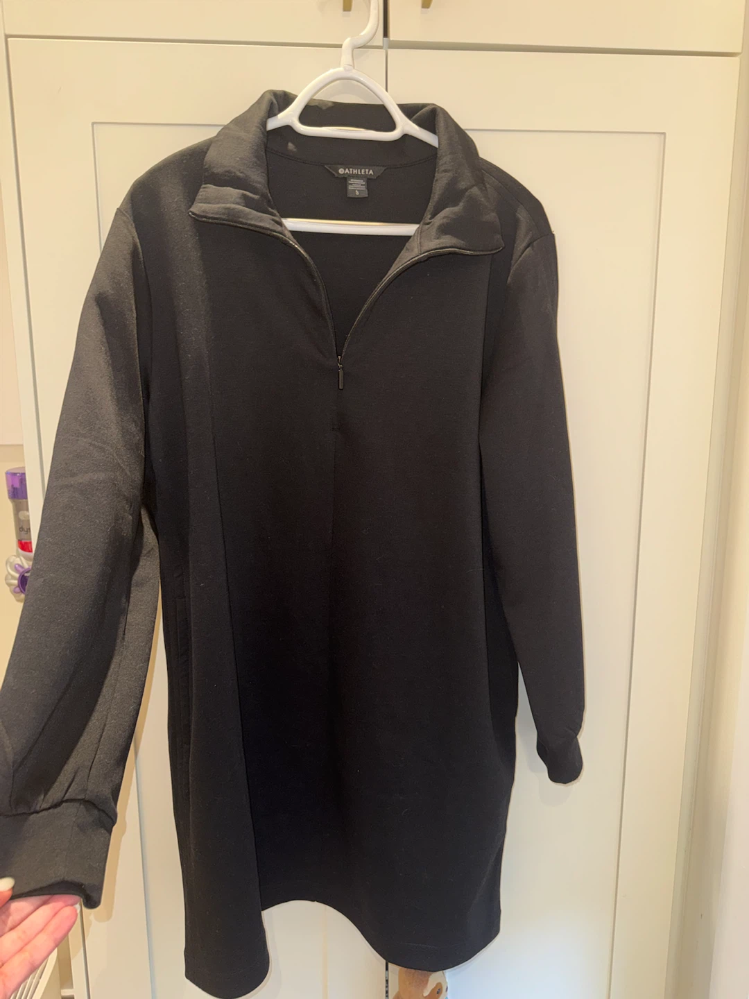 Athleta Black Half-Zip Sweatshirt Dress - photo 2