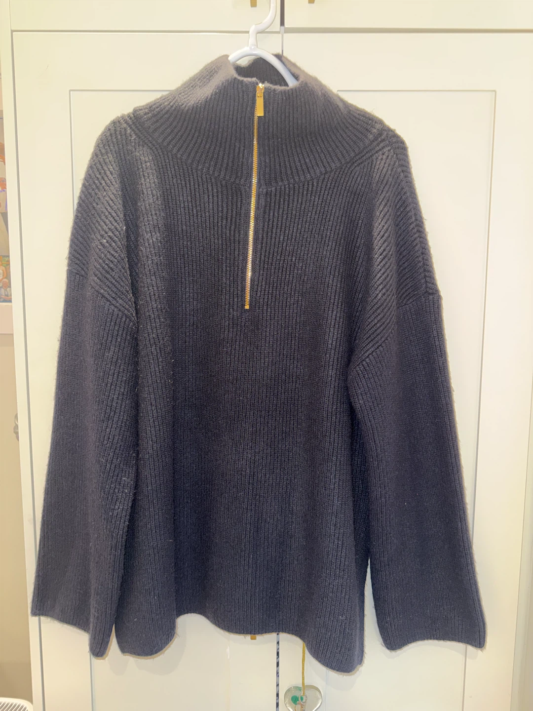 H&M Navy Blue Half-Zip Sweater