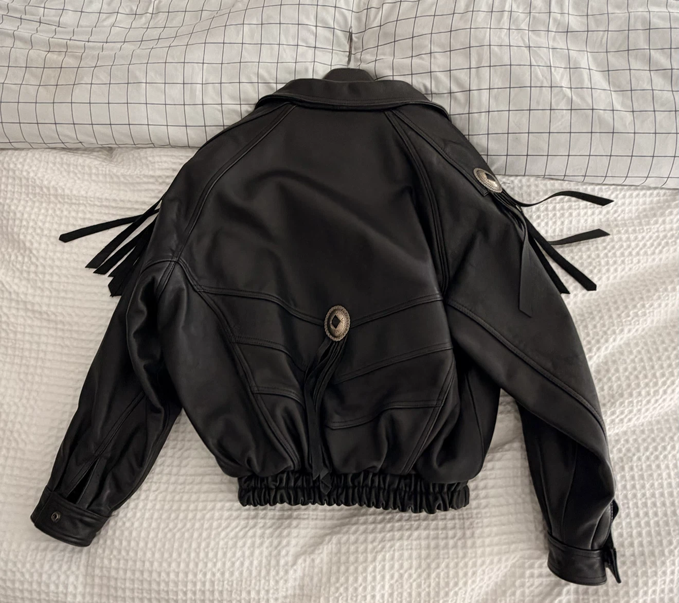Vintage Harley-Davidson Black Leather Fringed Jacket - photo 2