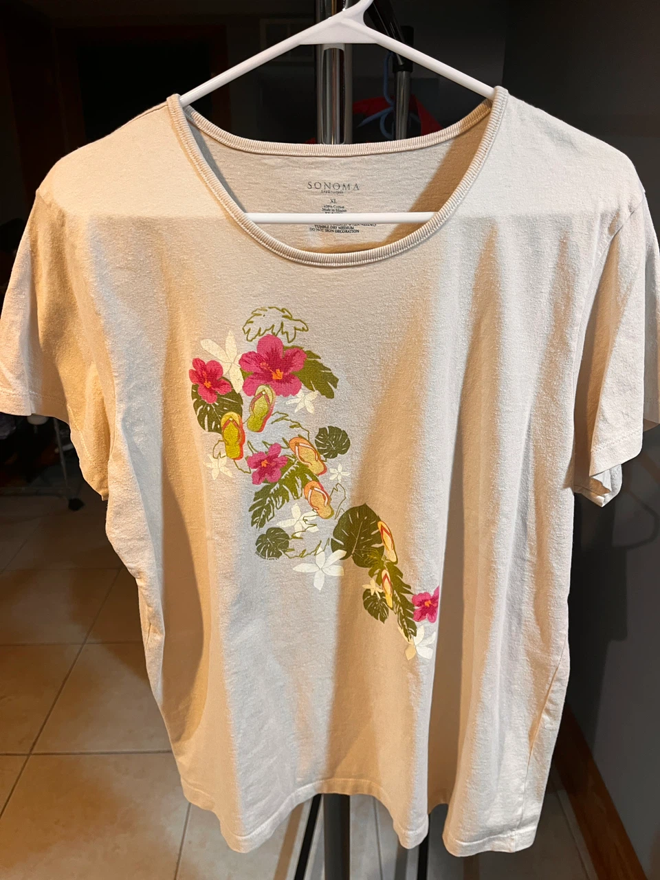 Sonoma Lifestyle Floral Graphic T-Shirt XL