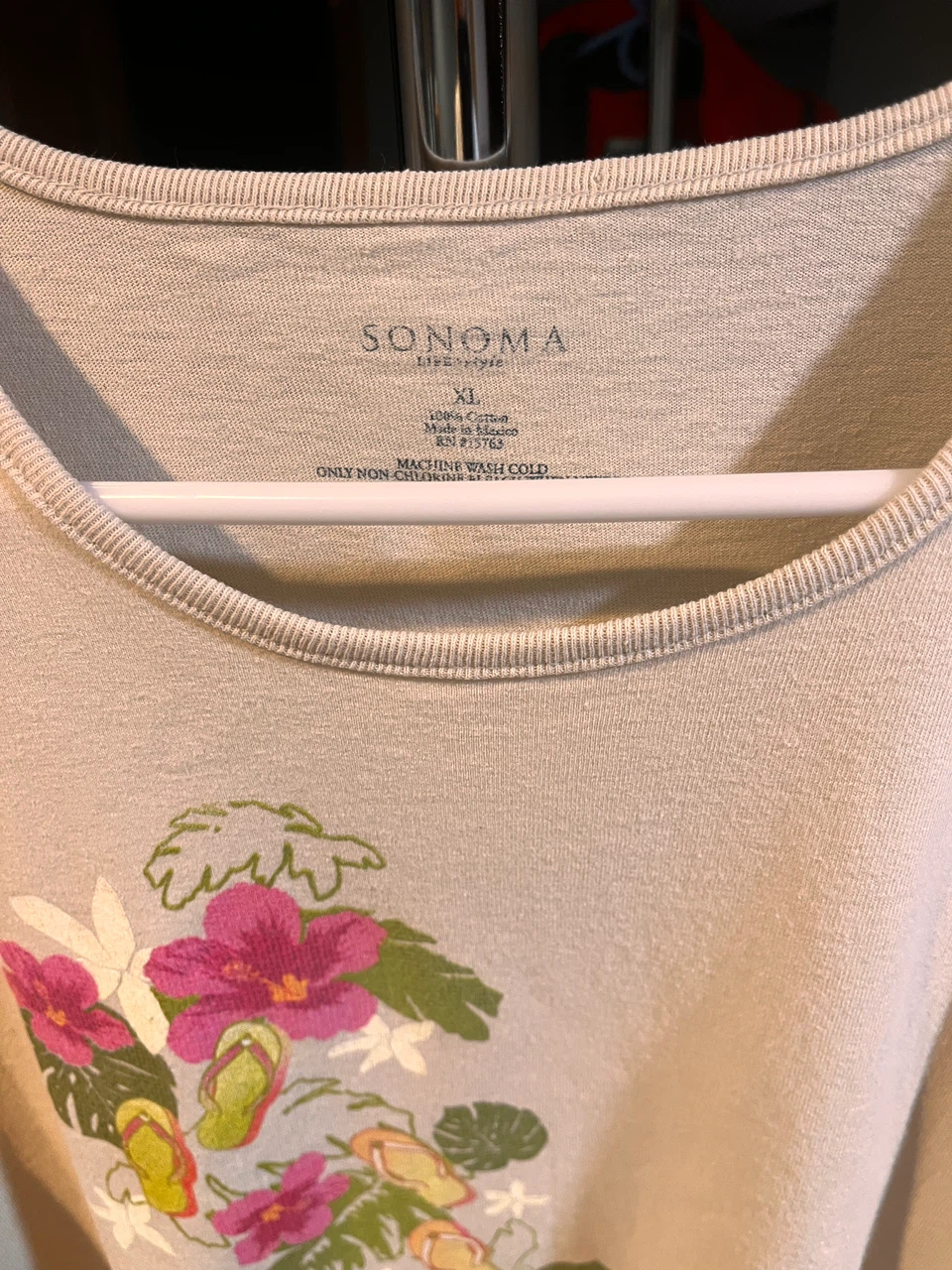Sonoma Lifestyle Floral Graphic T-Shirt XL - photo 2