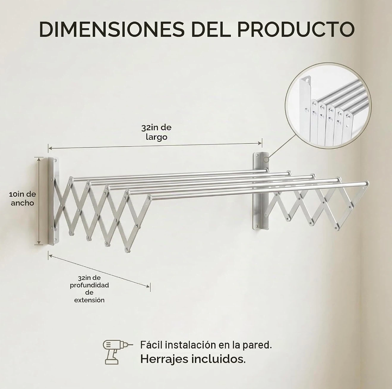 SPACE-SAVING WALL-MOUNTED DRYING RACK – 32 - photo 2