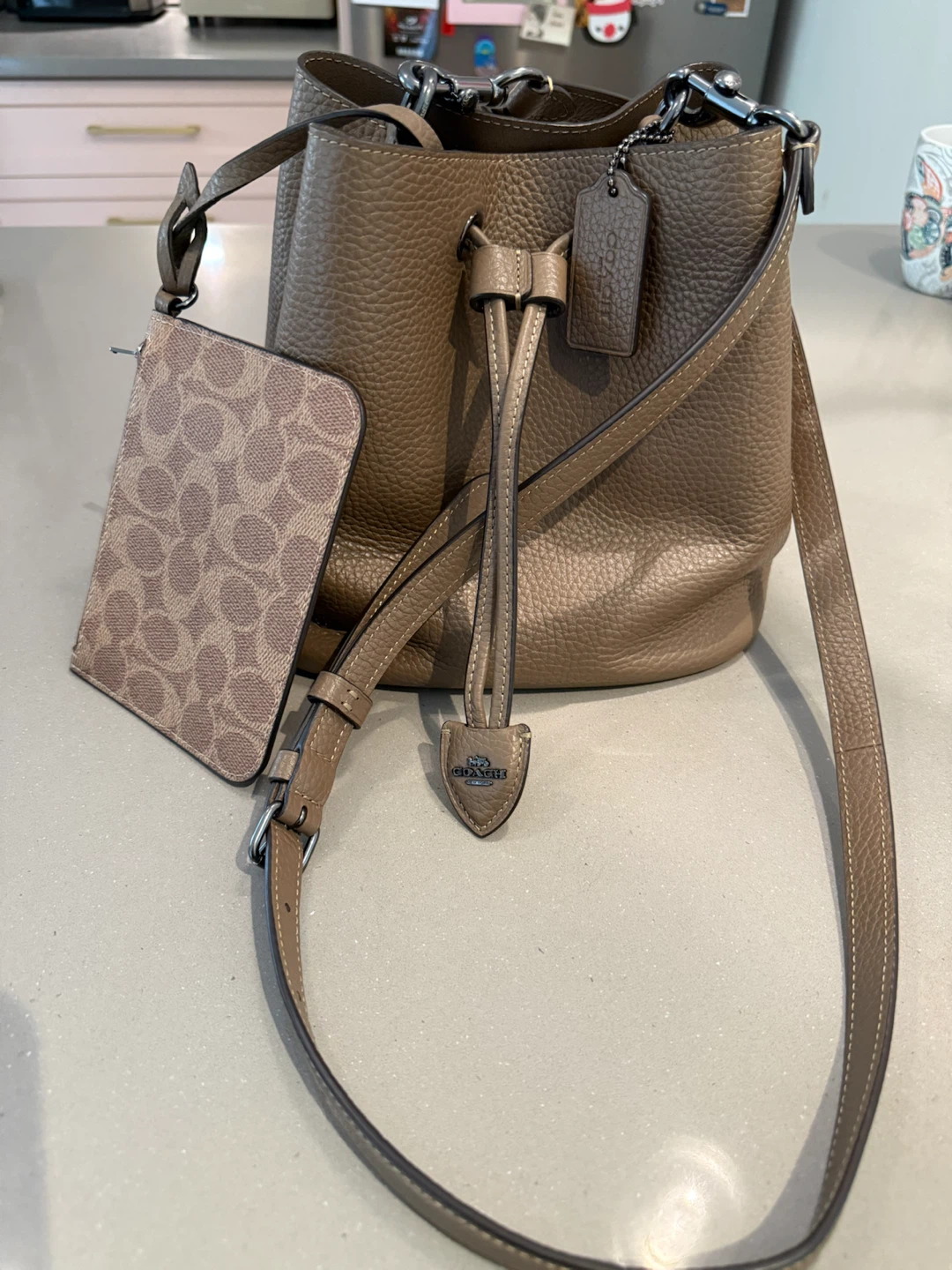 Coach Leather Bucket Bag