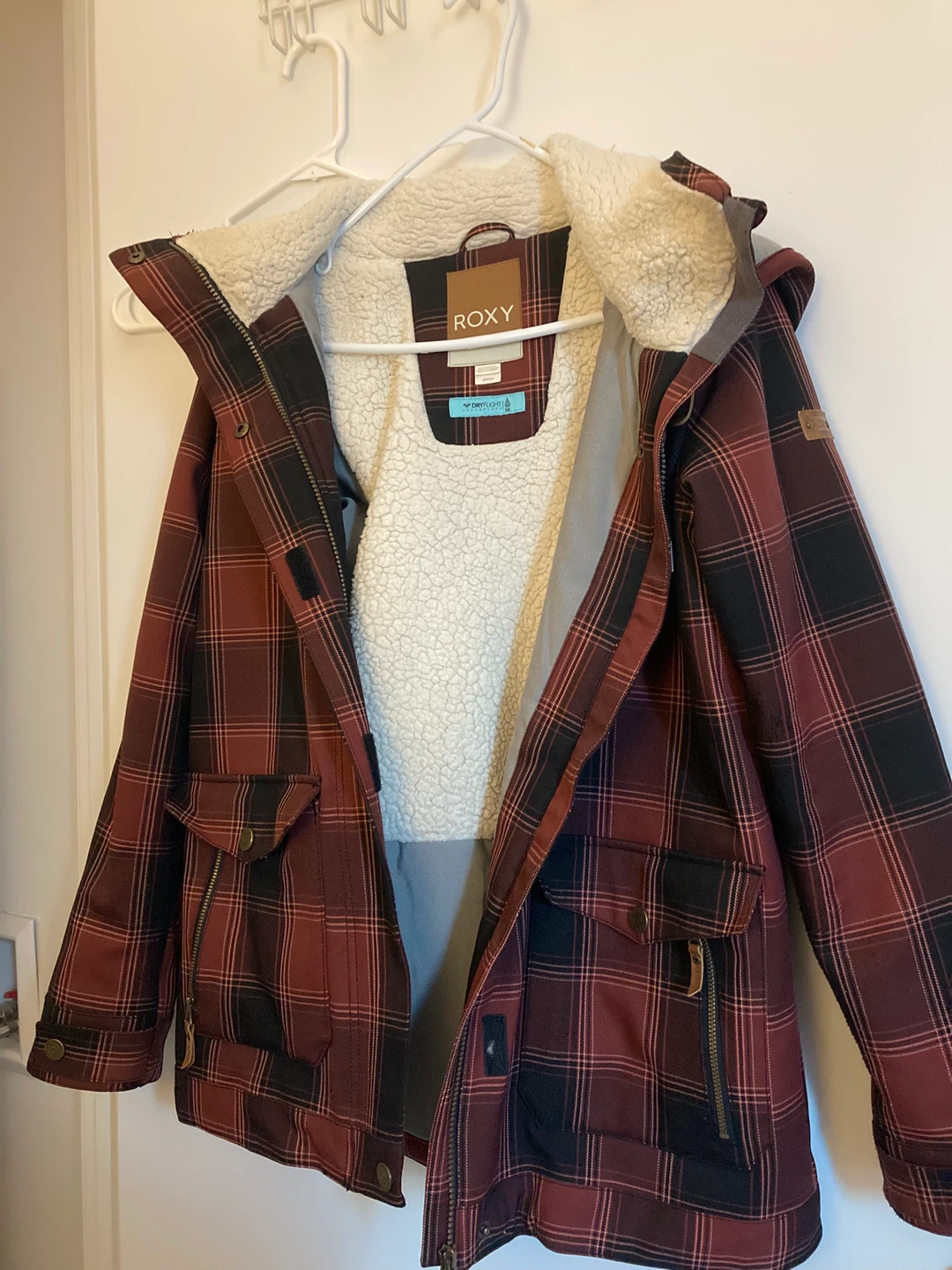 Roxy Plaid buffalo check ski snowboard Winter Jacket - photo 4