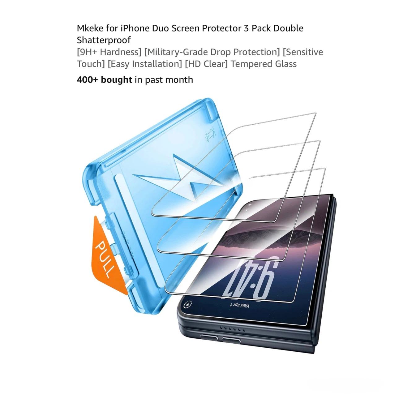 Brand new iPhone Duo Screen Protector 3 Pack Double Shatterproof