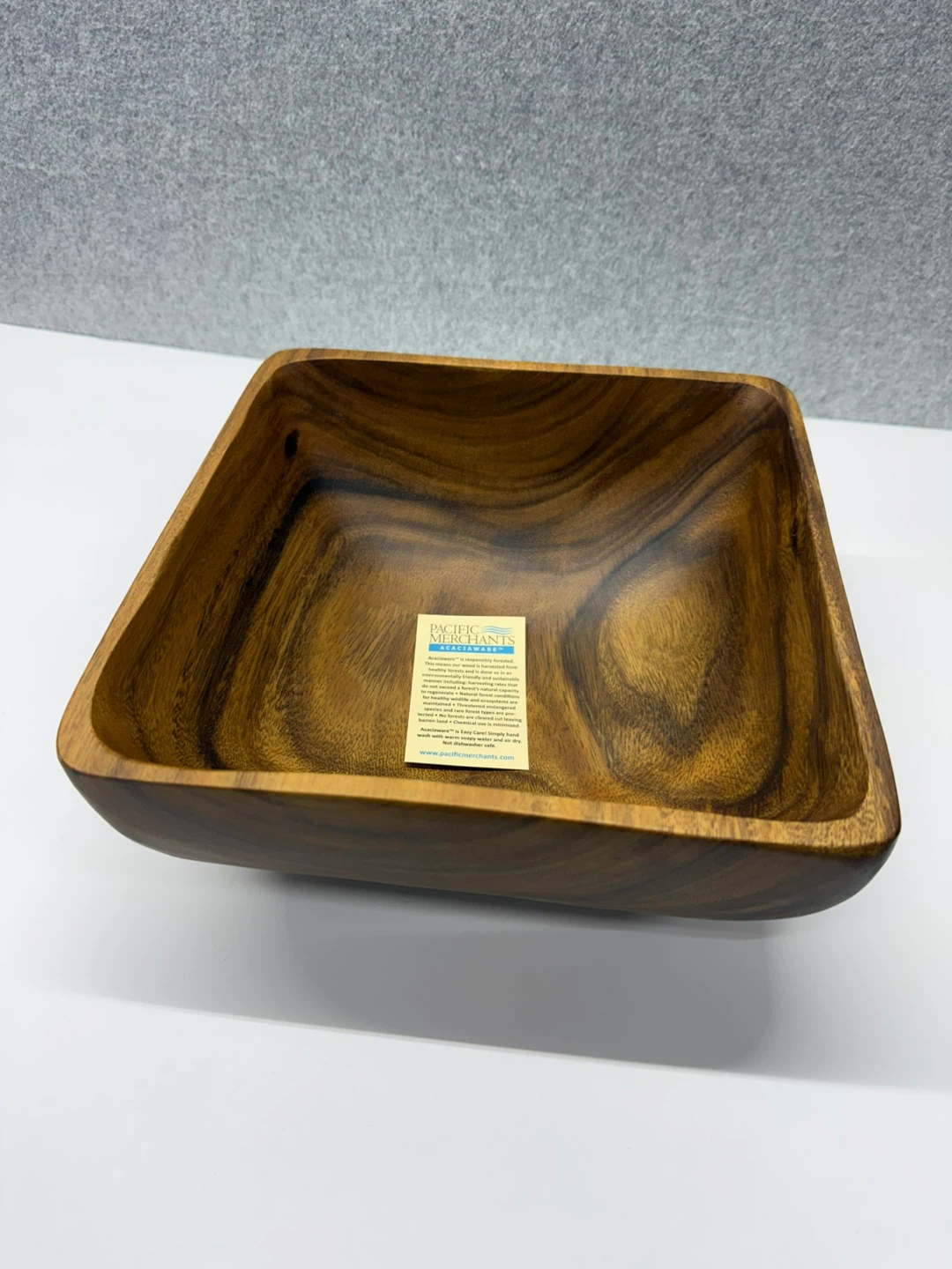 Pacific Merchants Acaciaware Square Bowl