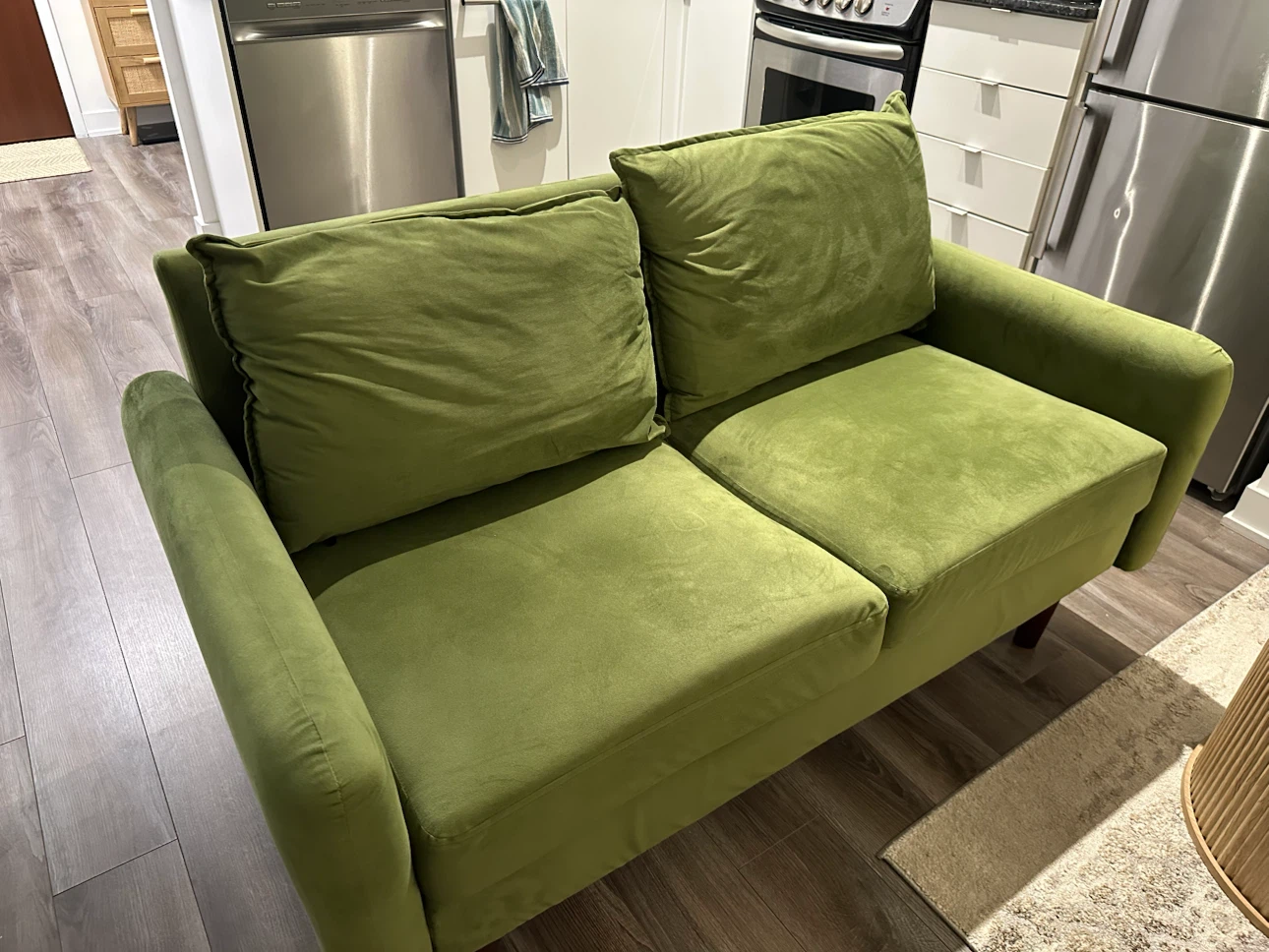 Velvet 2 seater Loveseat Sofa - photo 2
