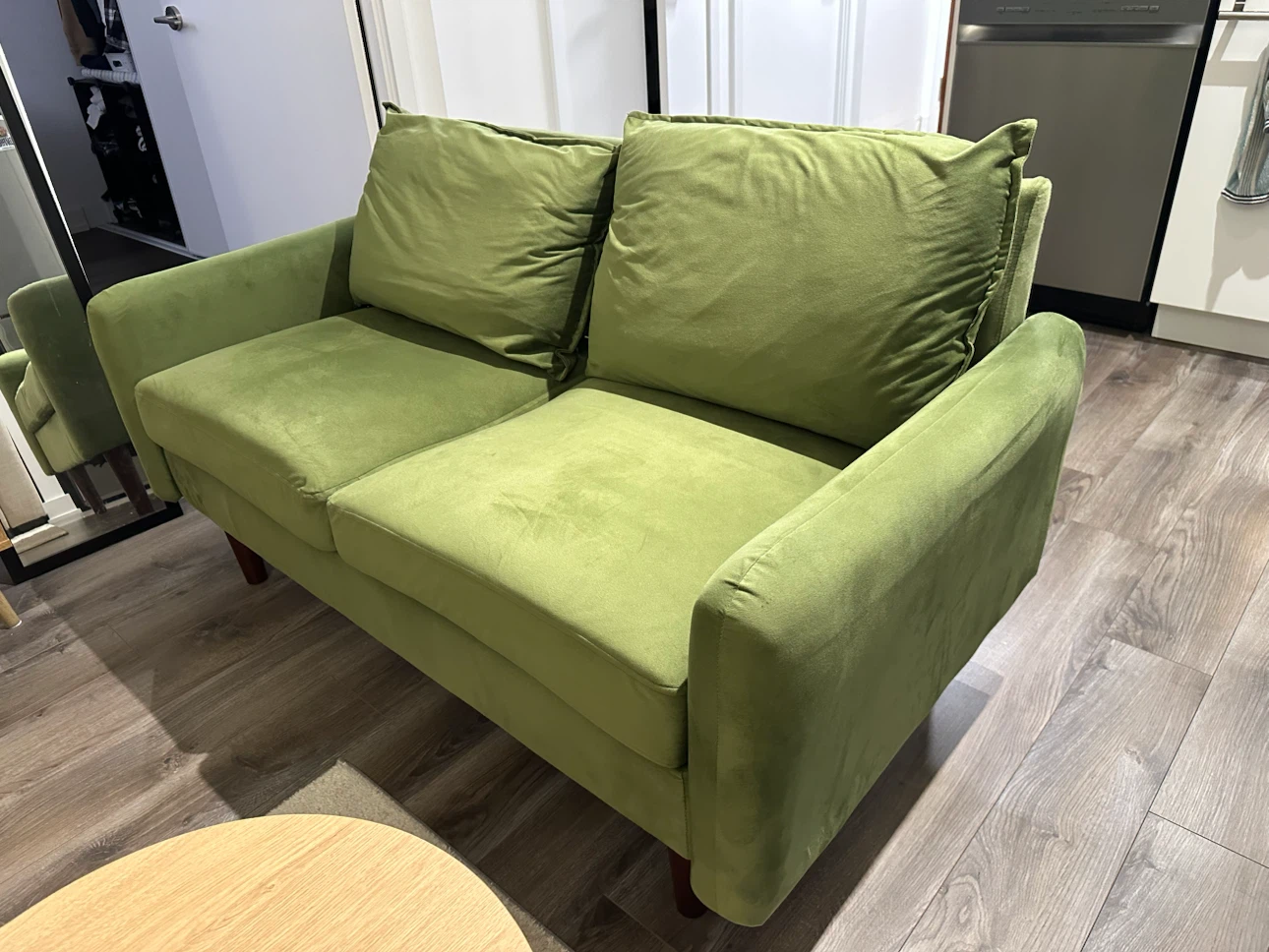 Velvet 2 seater Loveseat Sofa - photo 3