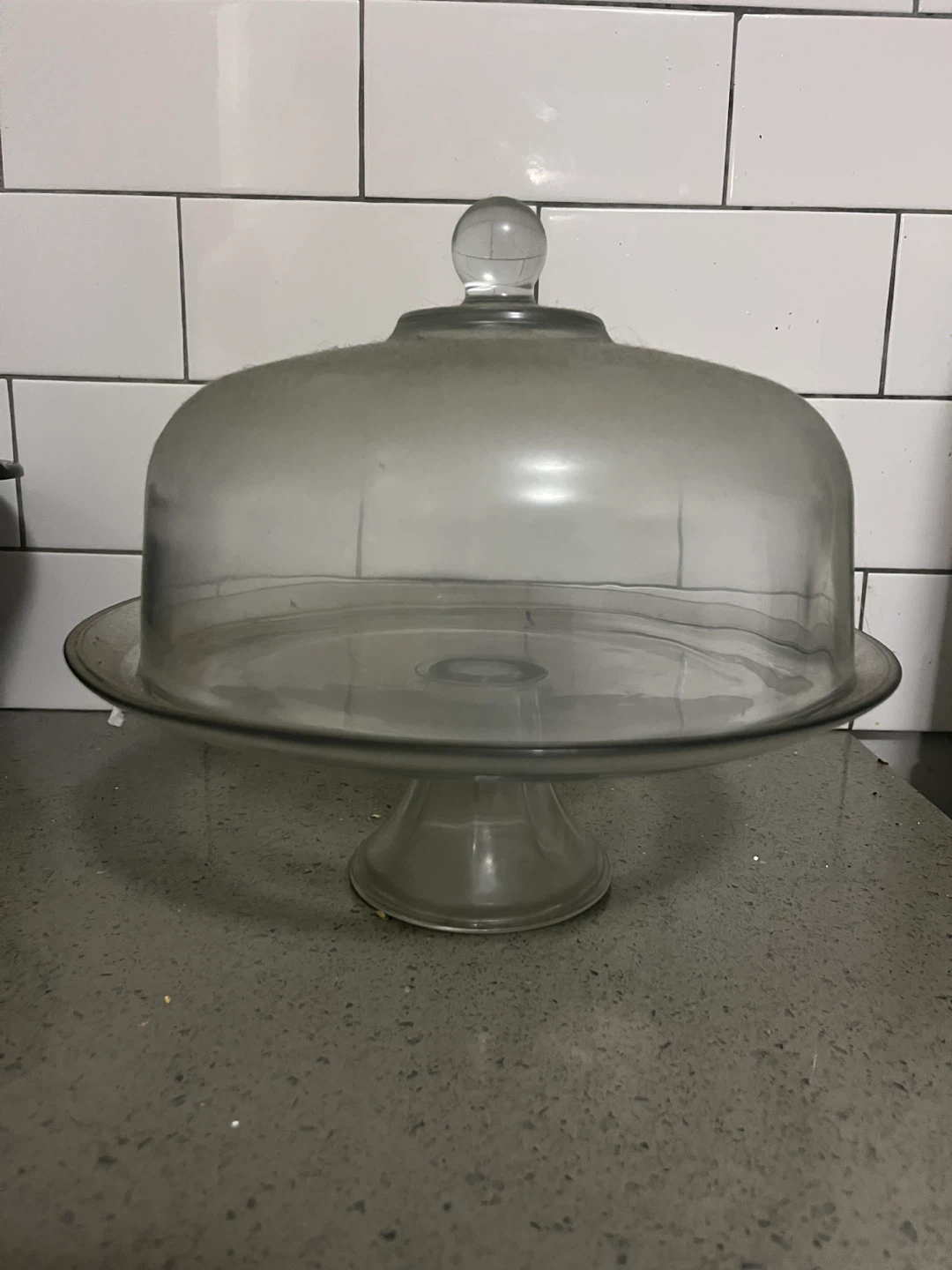 Glass Cake Stand with Dome Cover