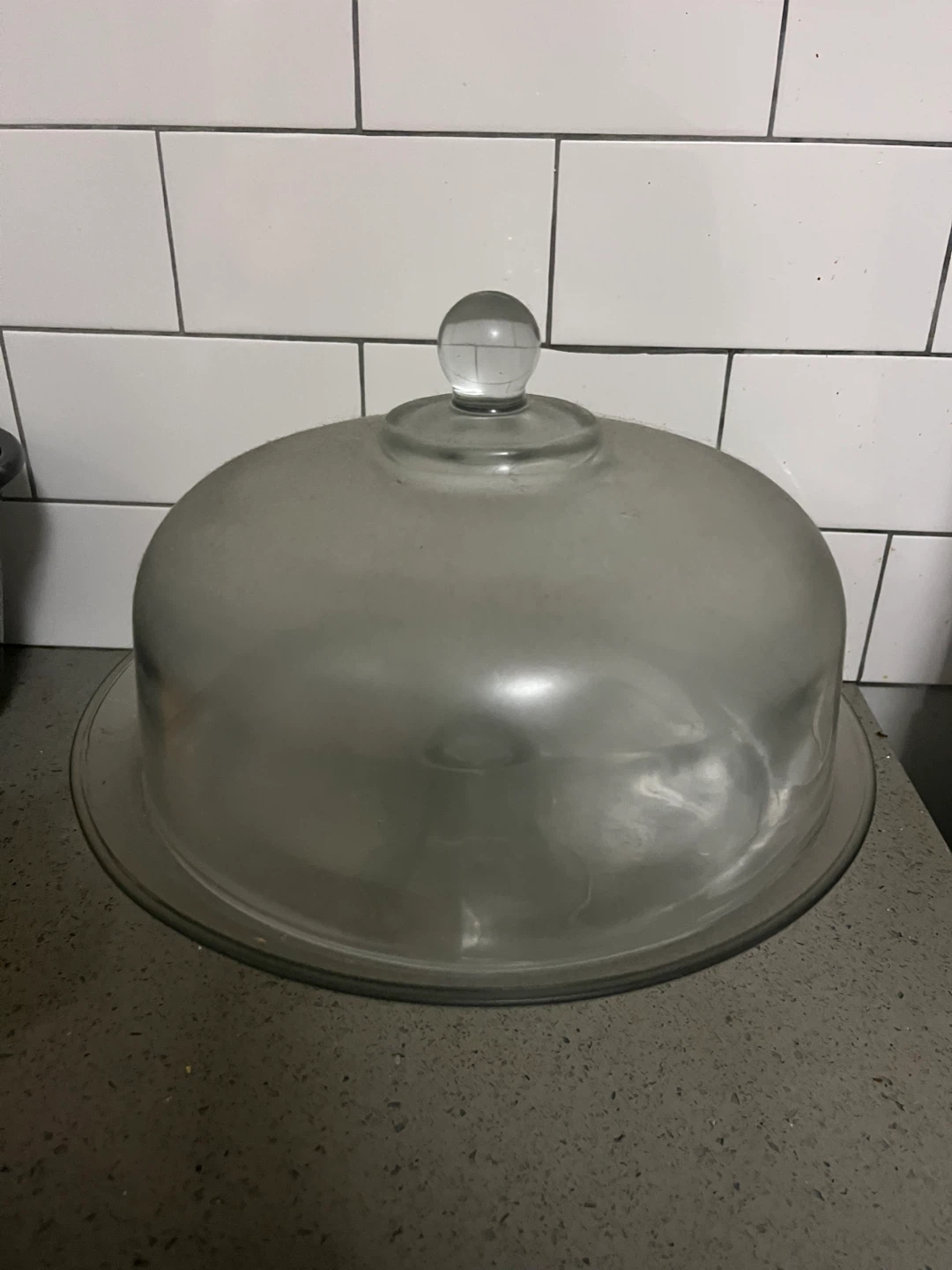 Glass Cake Stand with Dome Cover - photo 2