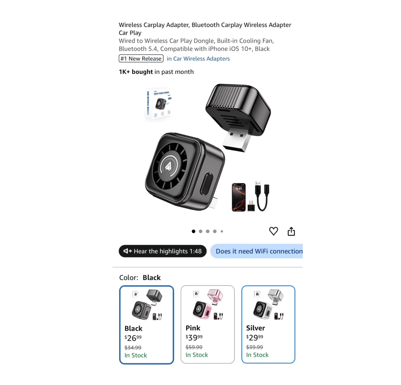 Brand new Wireless Carplay Adapter
