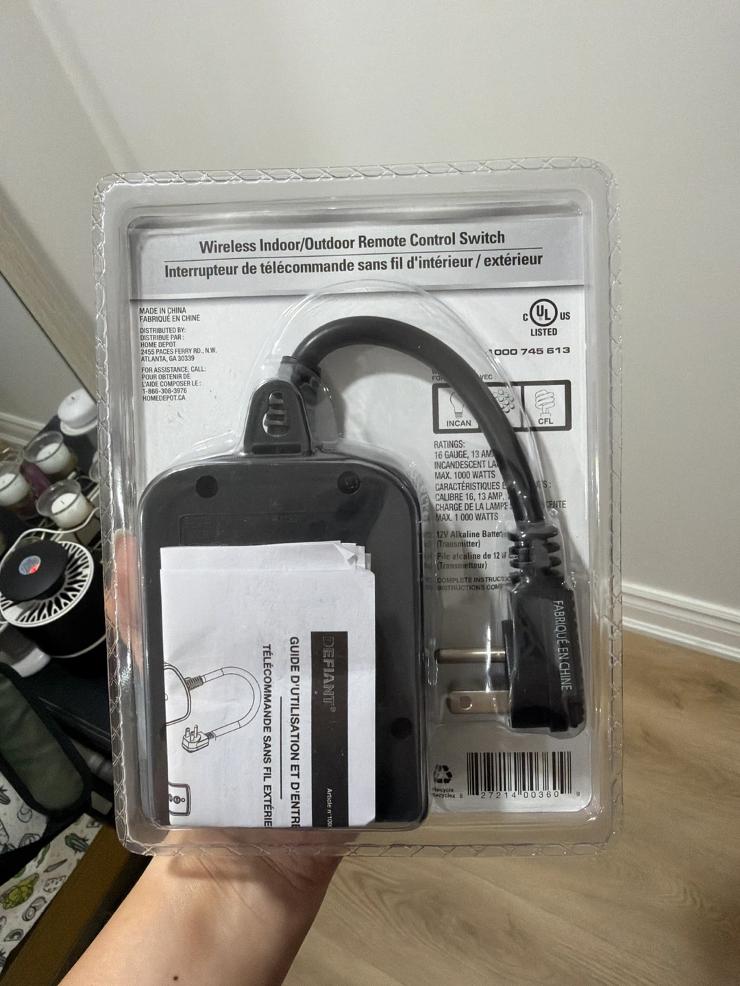 Defiant Wireless Indoor/Outdoor Remote Control Switch - photo 2