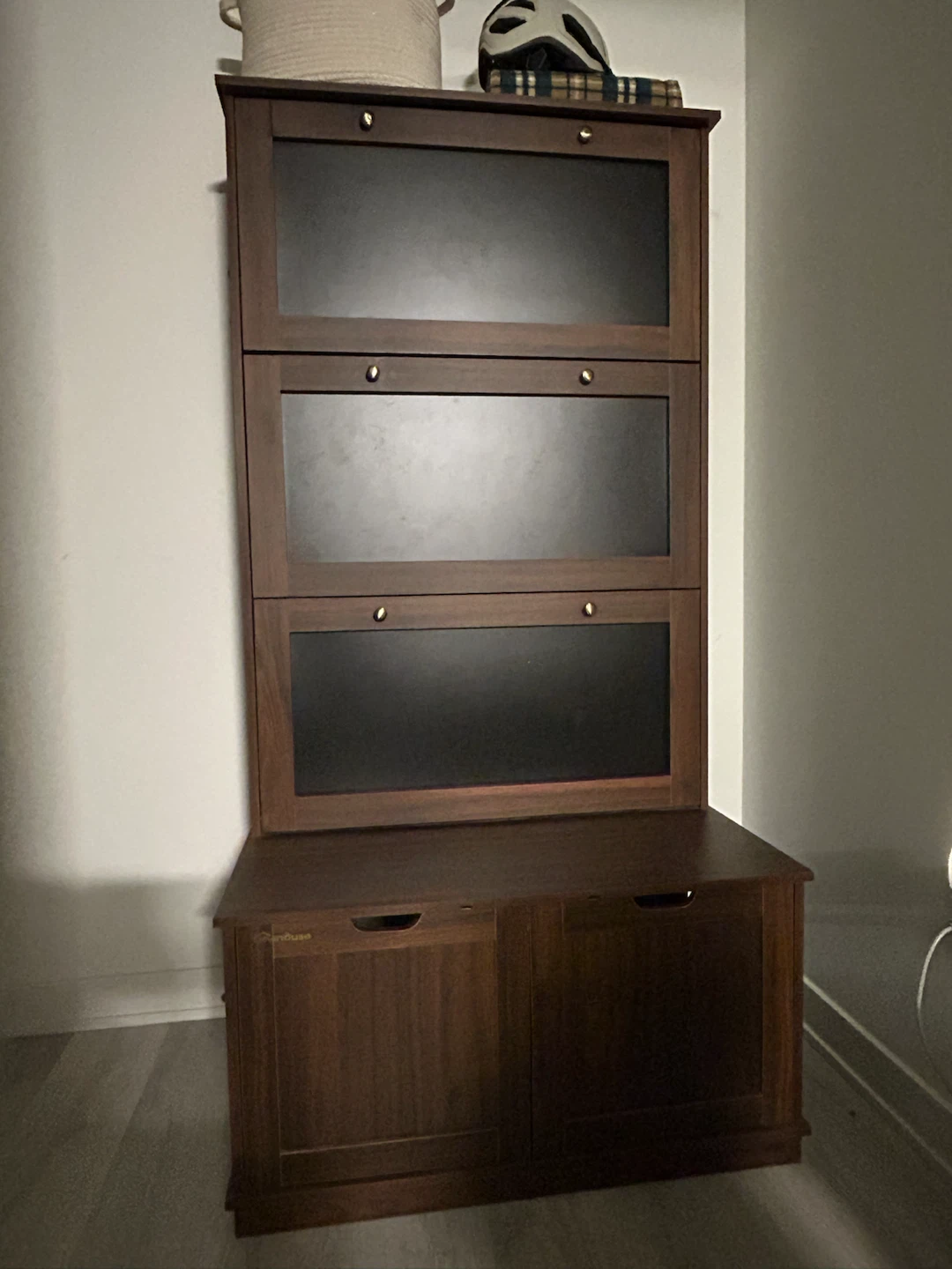 3-Tier Shoe Cabinet, Bench and Cat Litter Enclosure - photo 2