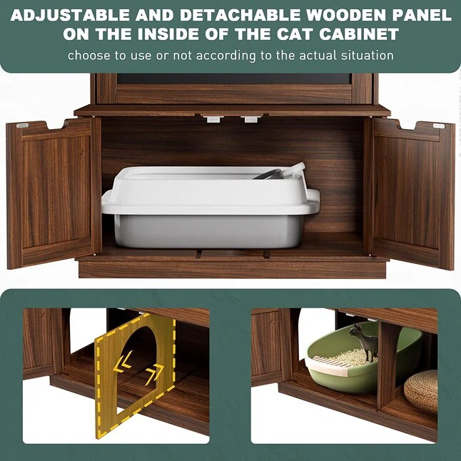3-Tier Shoe Cabinet, Bench and Cat Litter Enclosure - photo 3