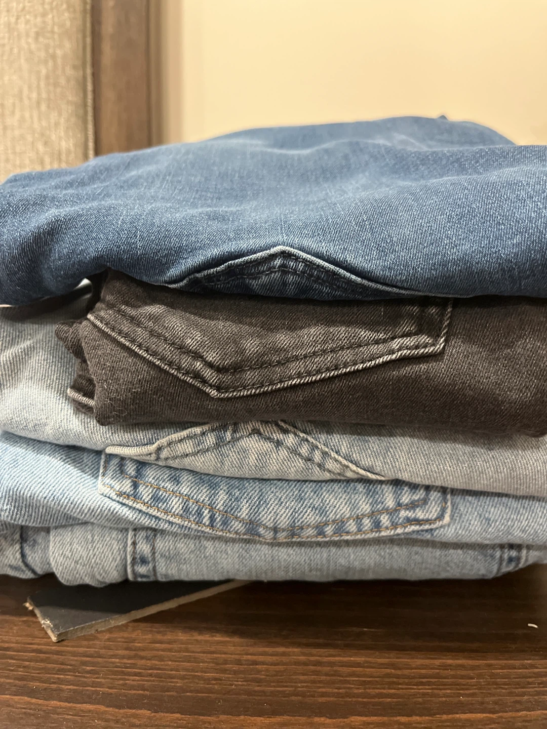 Stack of 5 Pairs of Jeans