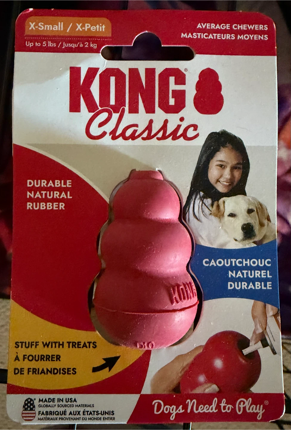 🐾 KONG Classic Dog Toy – X-Small – Brand New 🐾