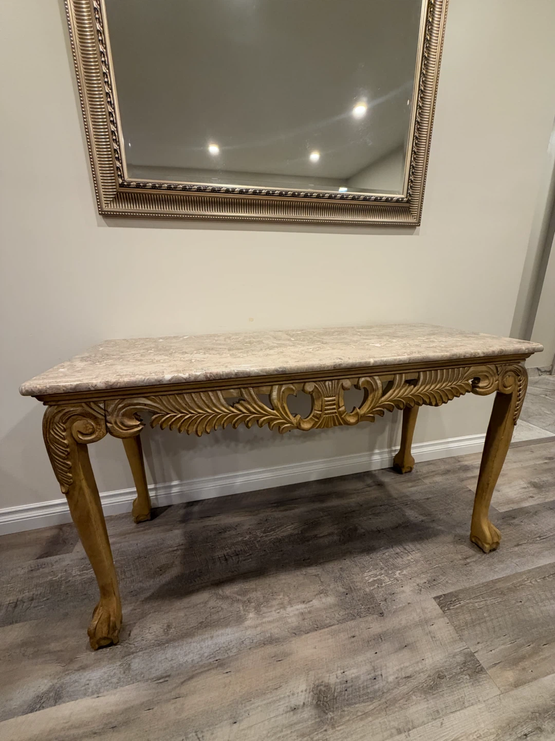 Marble top Console and end tables