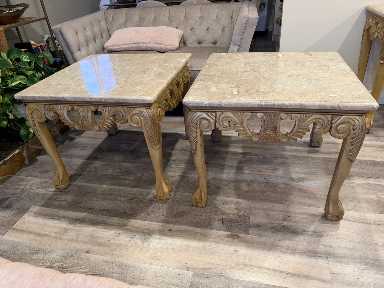 Marble top Console and end tables - photo 3