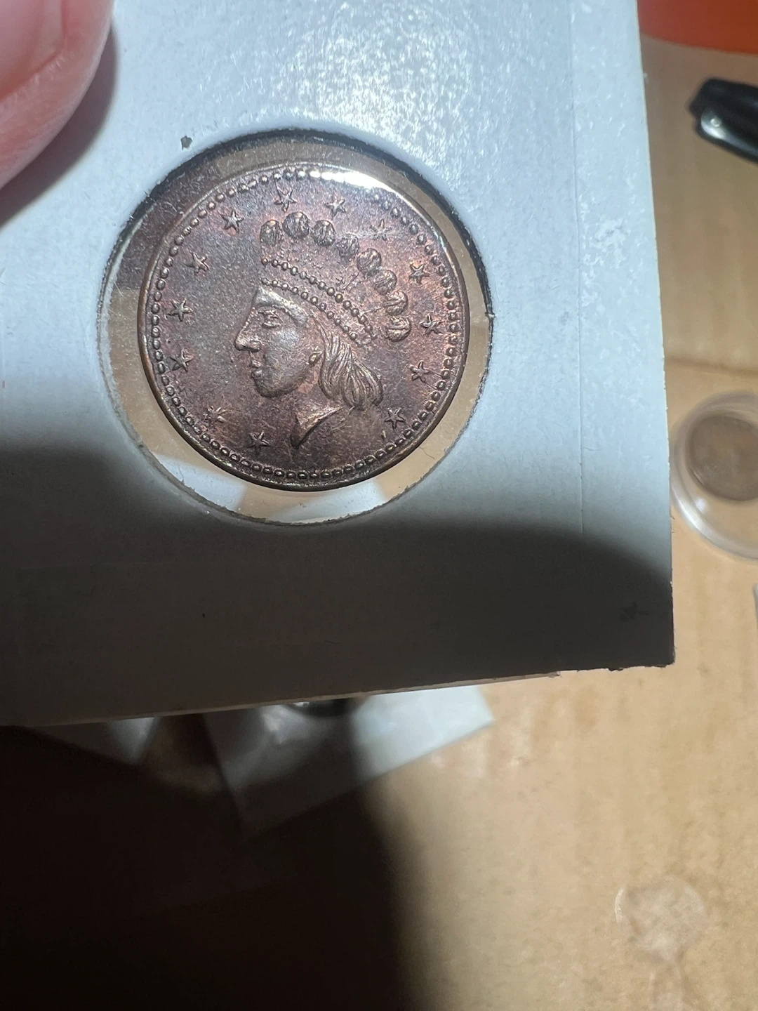Civil War Token Our Army indian princess