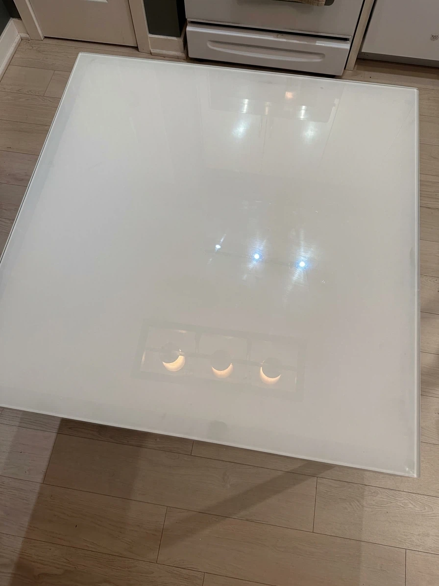 White Glass Top Dining Table - photo 2