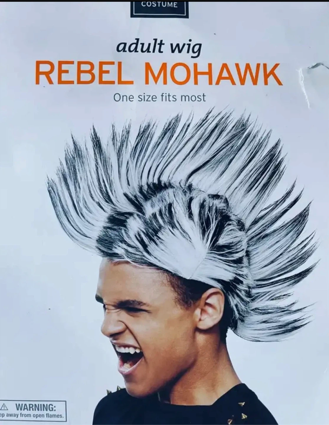 Adult Rebel Mohawk Costume Wig
