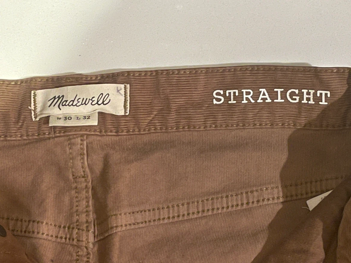 Men’s Madewell Brown Corduroy Straight Pants - photo 5
