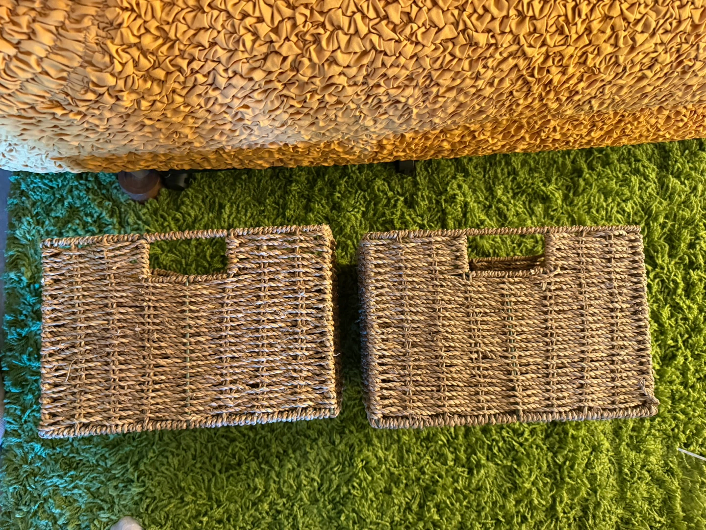 Two Woven Storage Baskets - photo 2