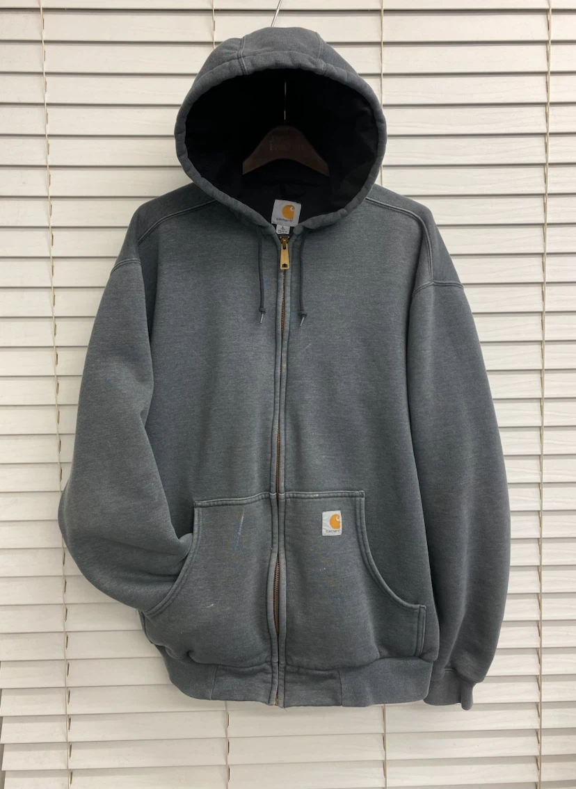 Carhartt Zip-Up Hoodie Grey - L