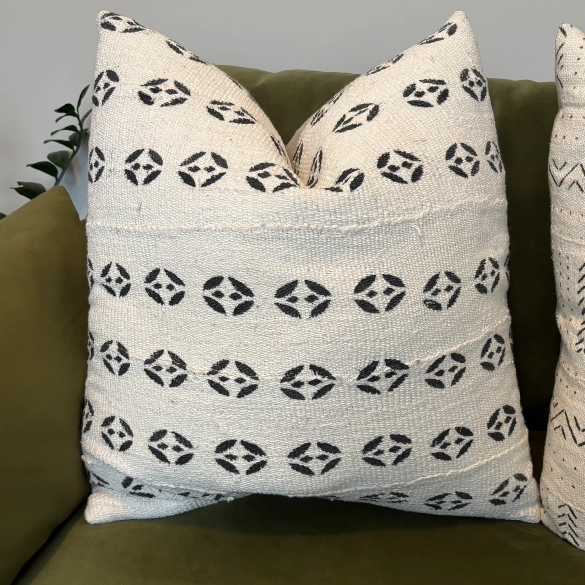 Set of 2 Mud Cloth Throw Pillows