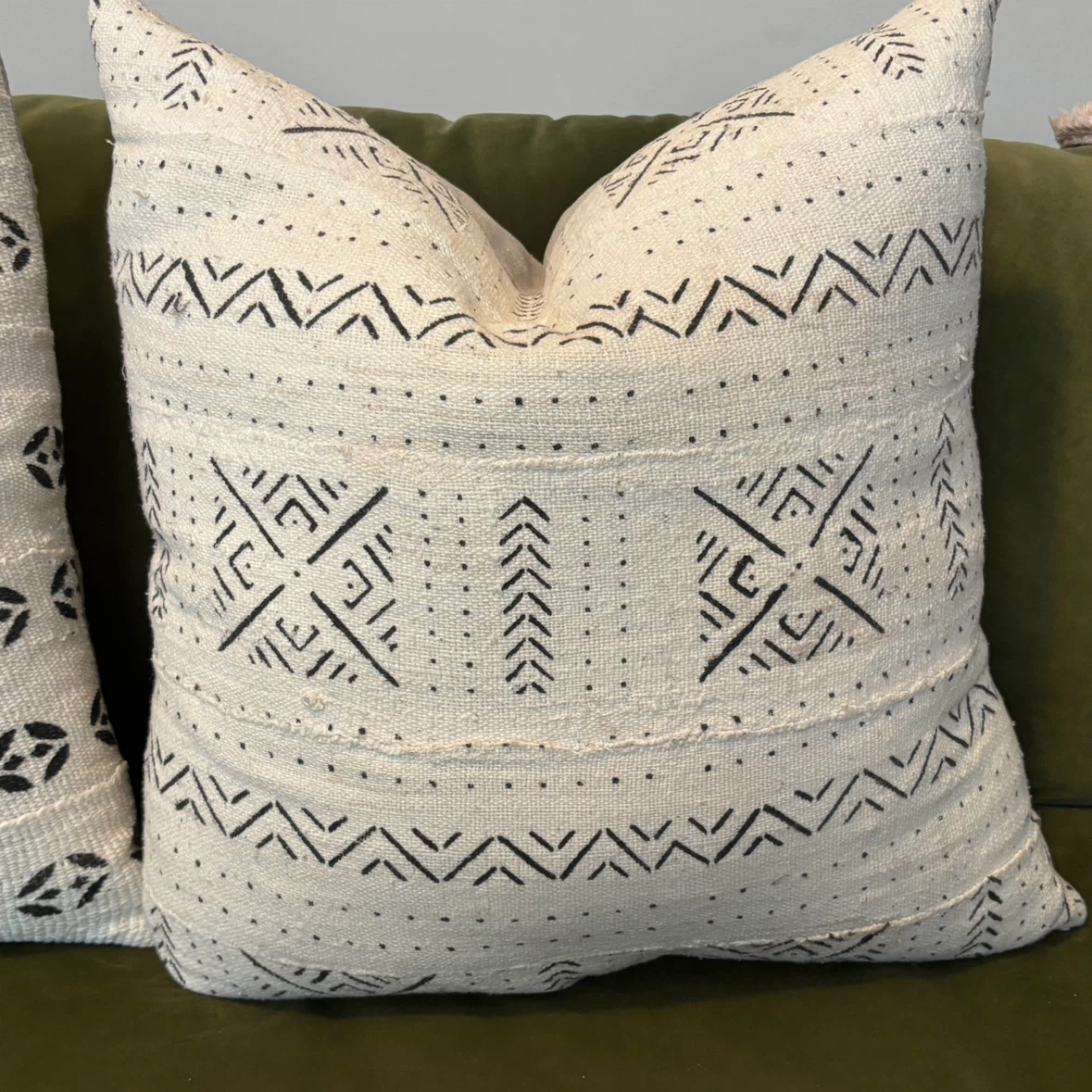 Set of 2 Mud Cloth Throw Pillows - photo 2