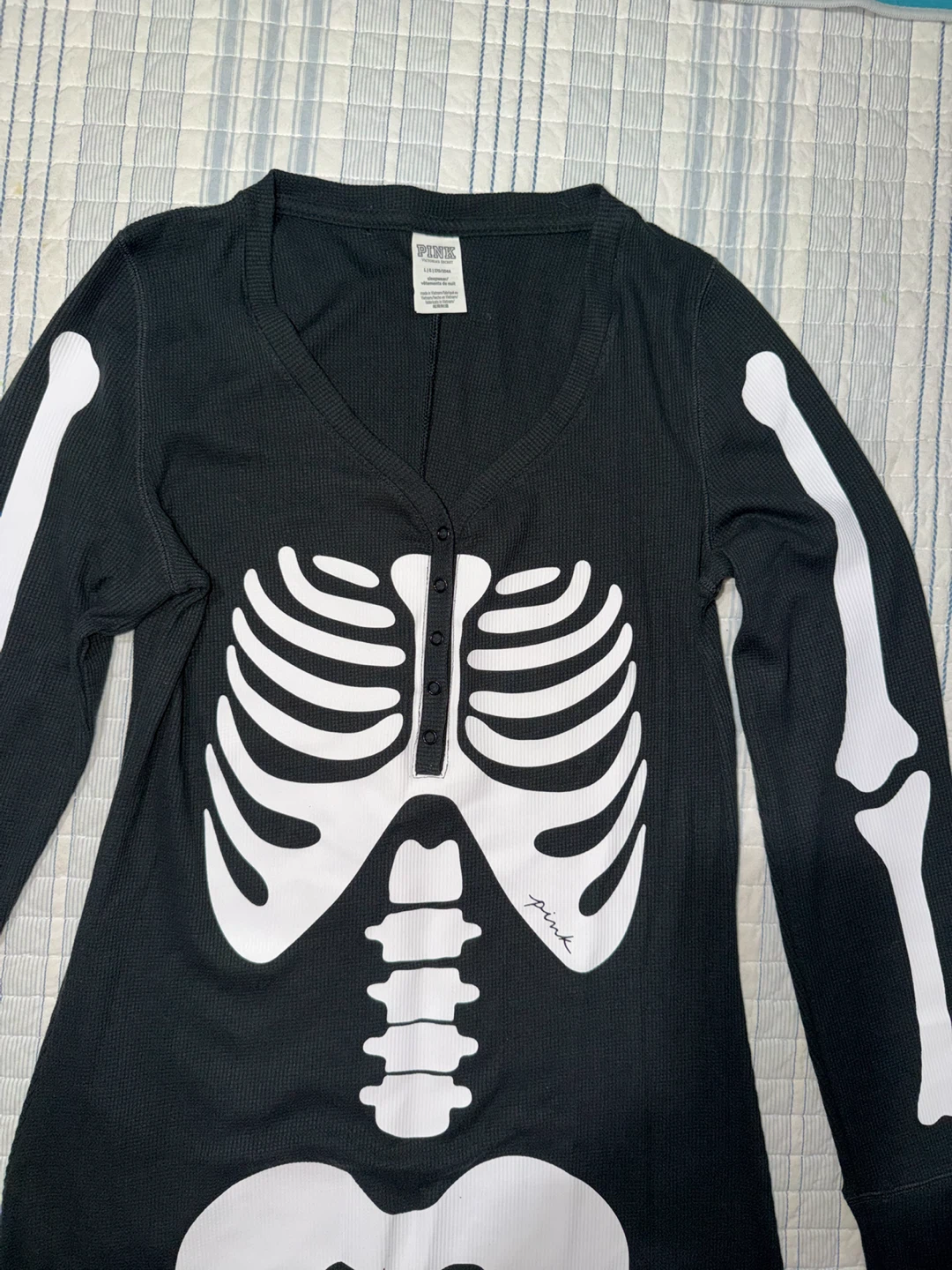 Victoria's Secret Pink Skeleton Onesie