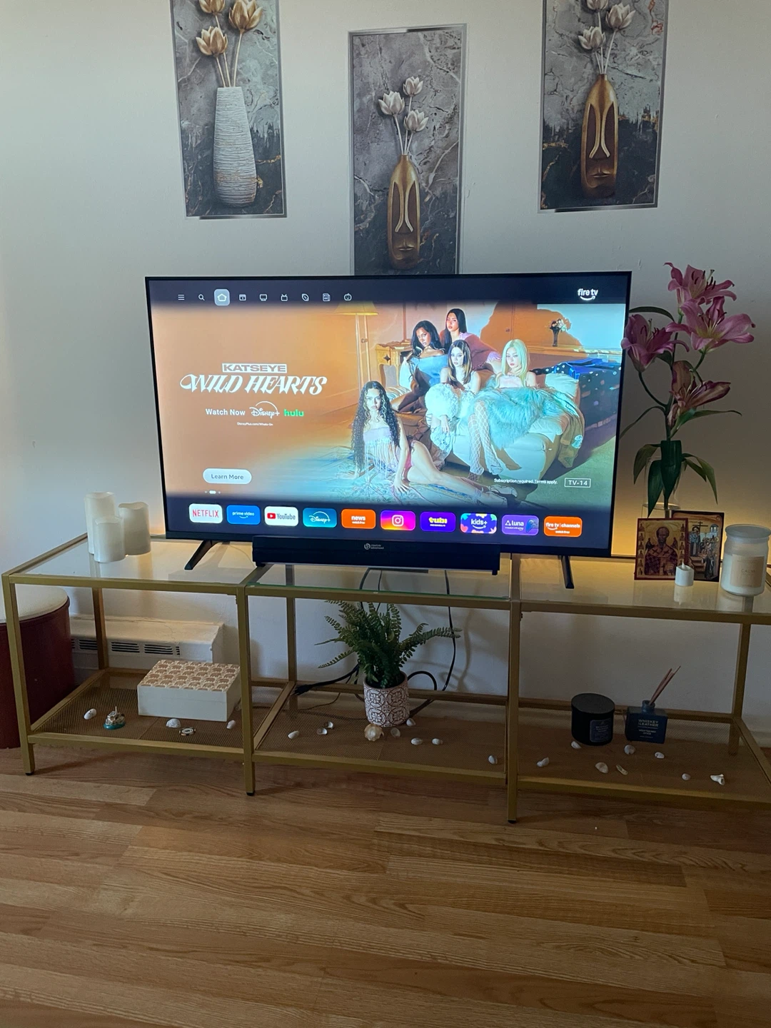 Insignia 50” Smart TV + Modern TV Stand with LED Lights - photo 2
