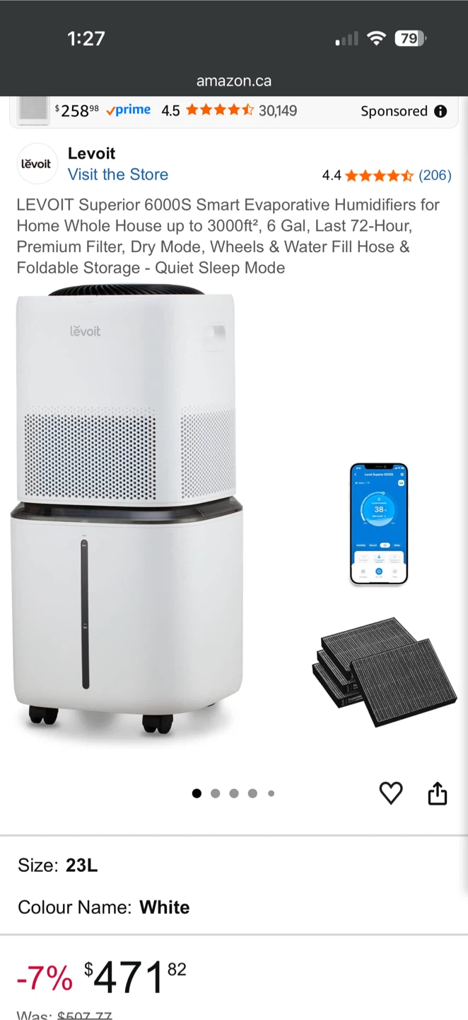 Levoit Superior 6000S Smart Evaporative Humidifier - photo 5