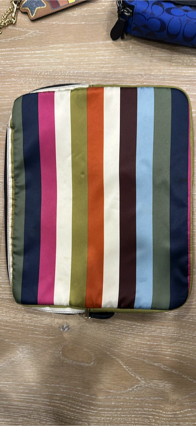 Coach Multi-Coloured Striped Laptop Sleeve - photo 3