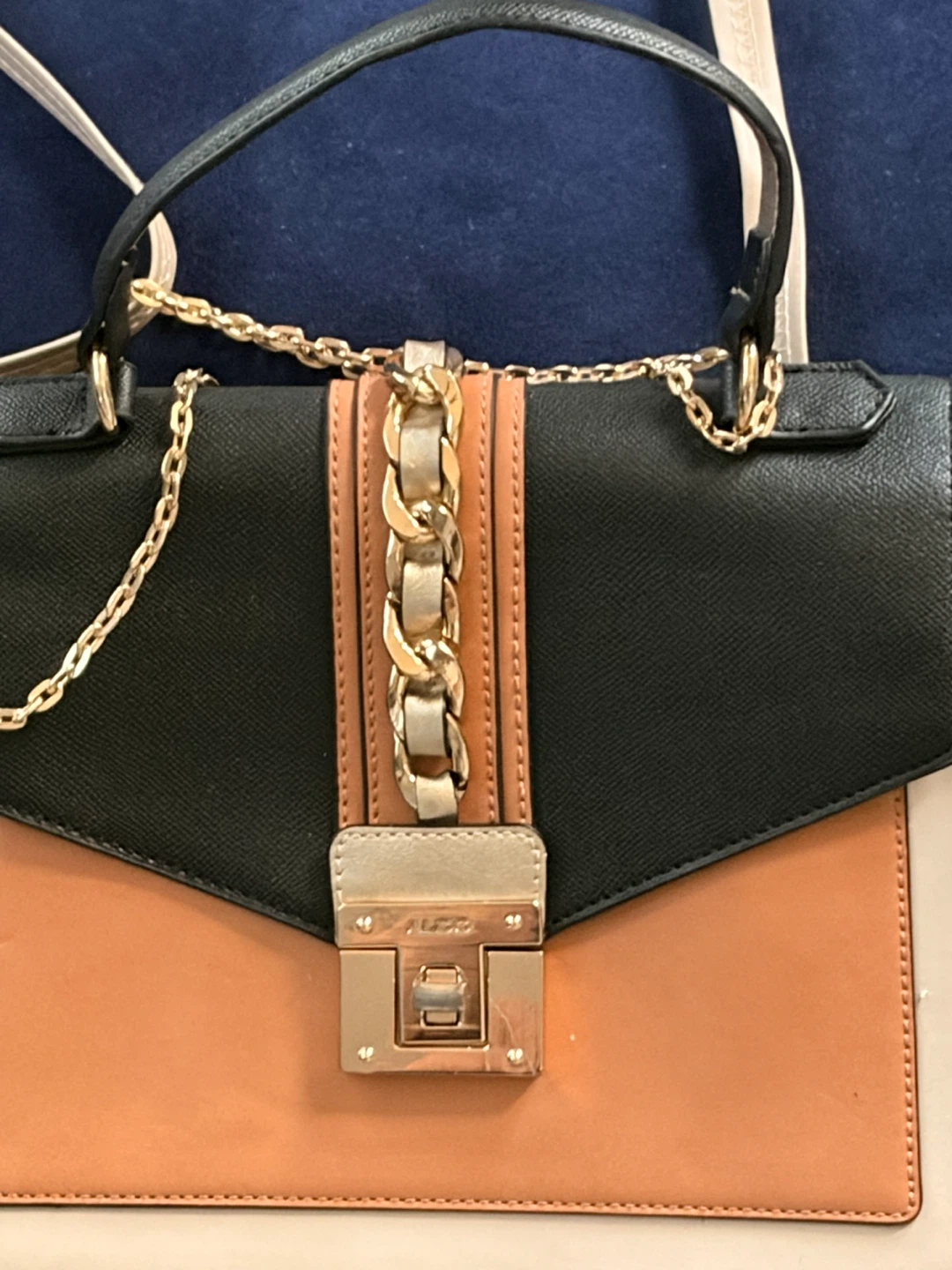 ALDO Satchel Handbag With A Handle Detachable Sling & Chain - photo 2