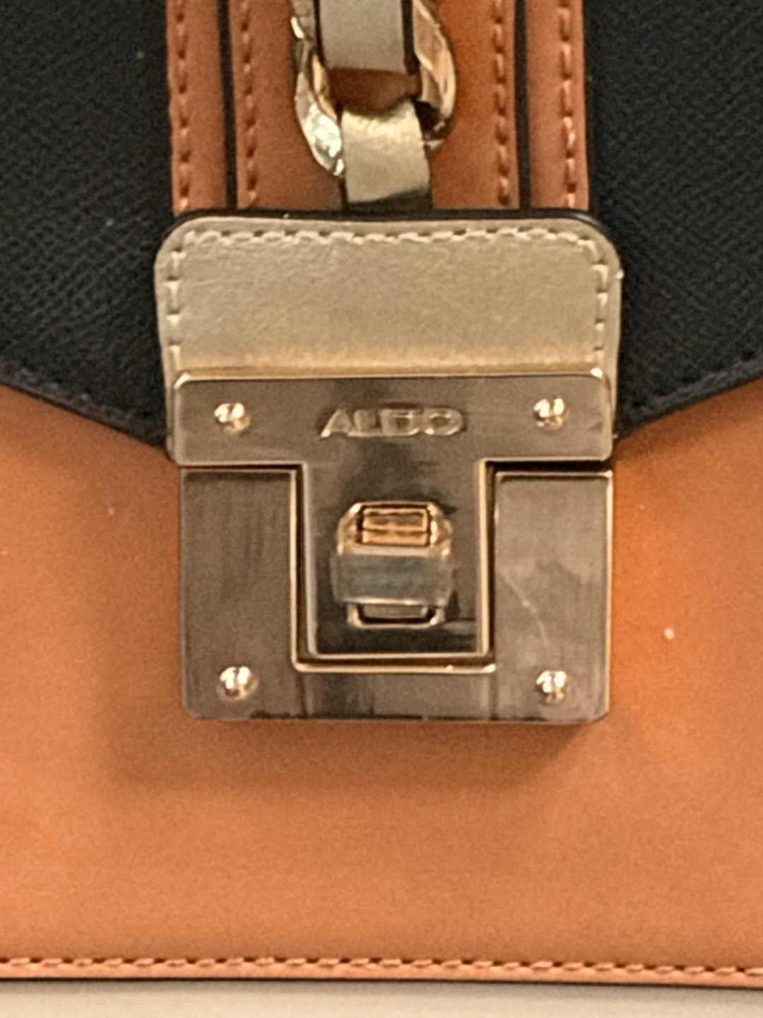 ALDO Satchel Handbag With A Handle Detachable Sling & Chain - photo 5