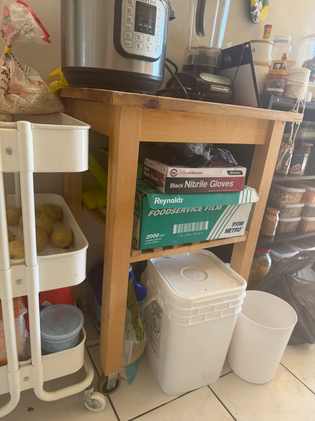 Kitchen Island Wood Cart