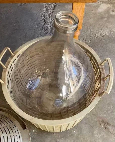 Vintage 15L Italian Glass Wine Demijohn (Damigiana) - photo 2