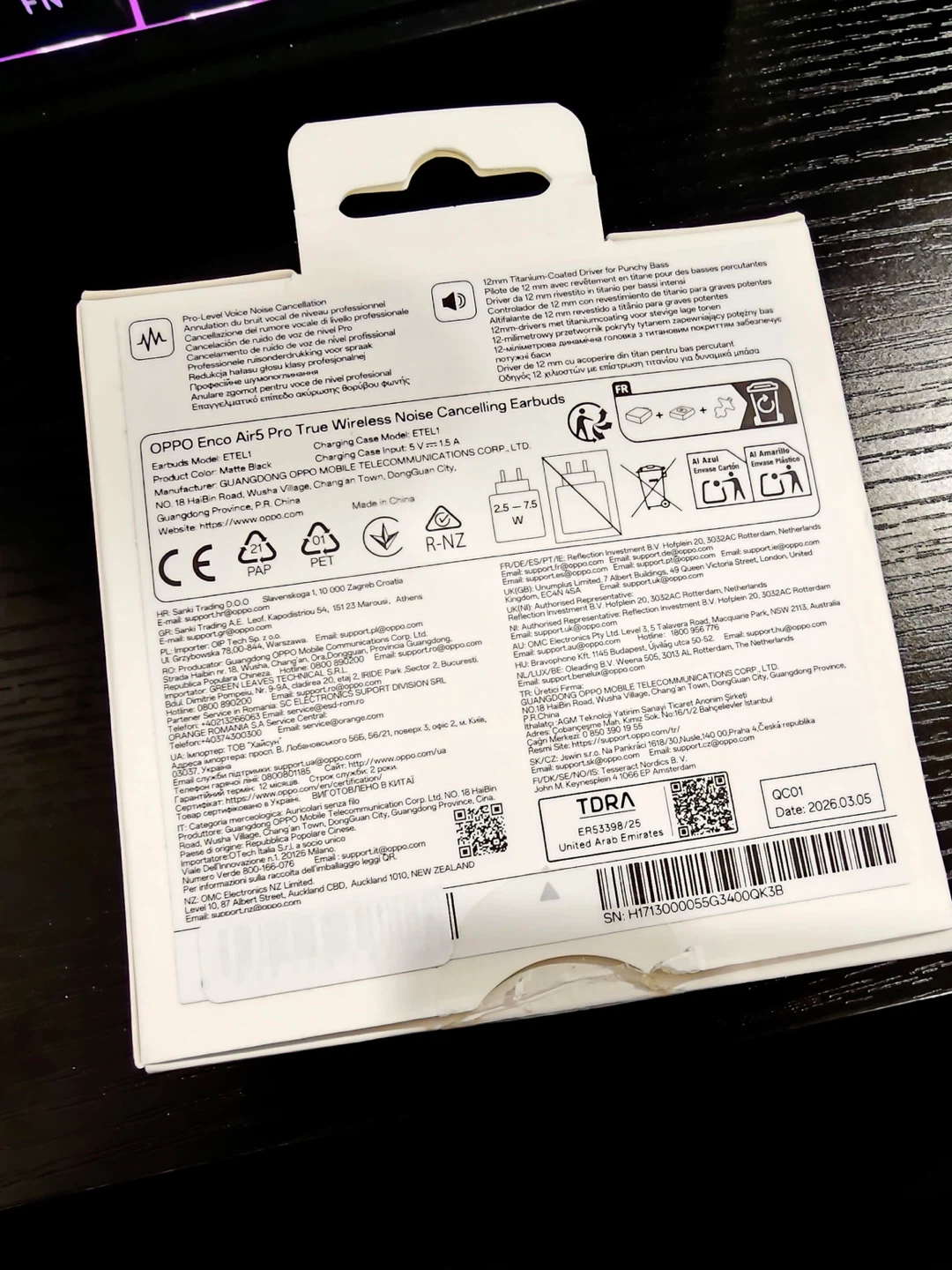 OPPO Enco Air5 Pro ANC Earbuds - Like New (Matte Black) - photo 4