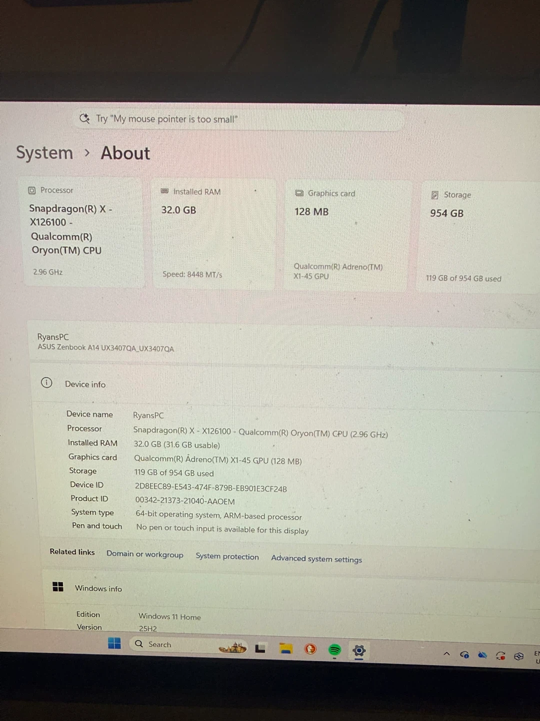 ASUS Zenbook A14 Laptop, Snapdragon X, 32GB RAM, 1TB SSD - photo 3