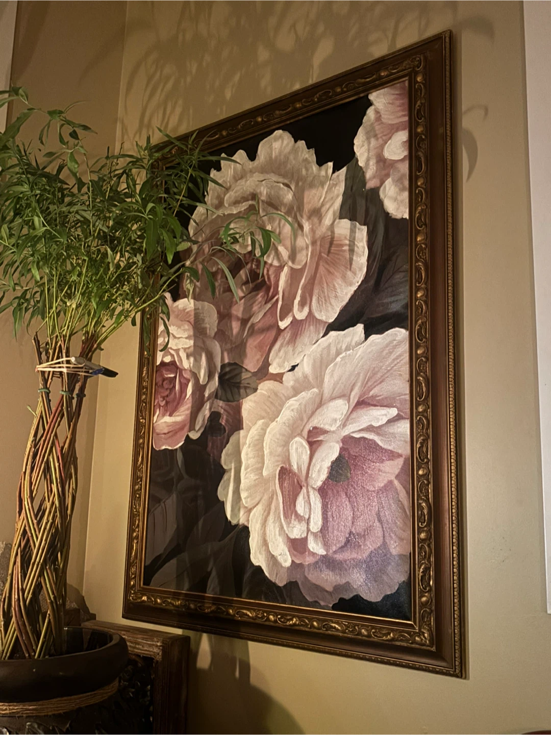 Large painting Floral Wall Art oil Ornate Gold Frame