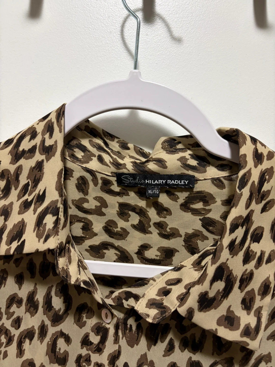 Studio Hilary Radley Leopard Print Shirt XL - photo 2