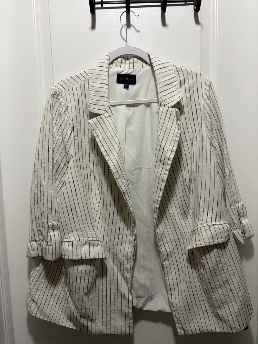Skies Are Blue Striped Blazer
