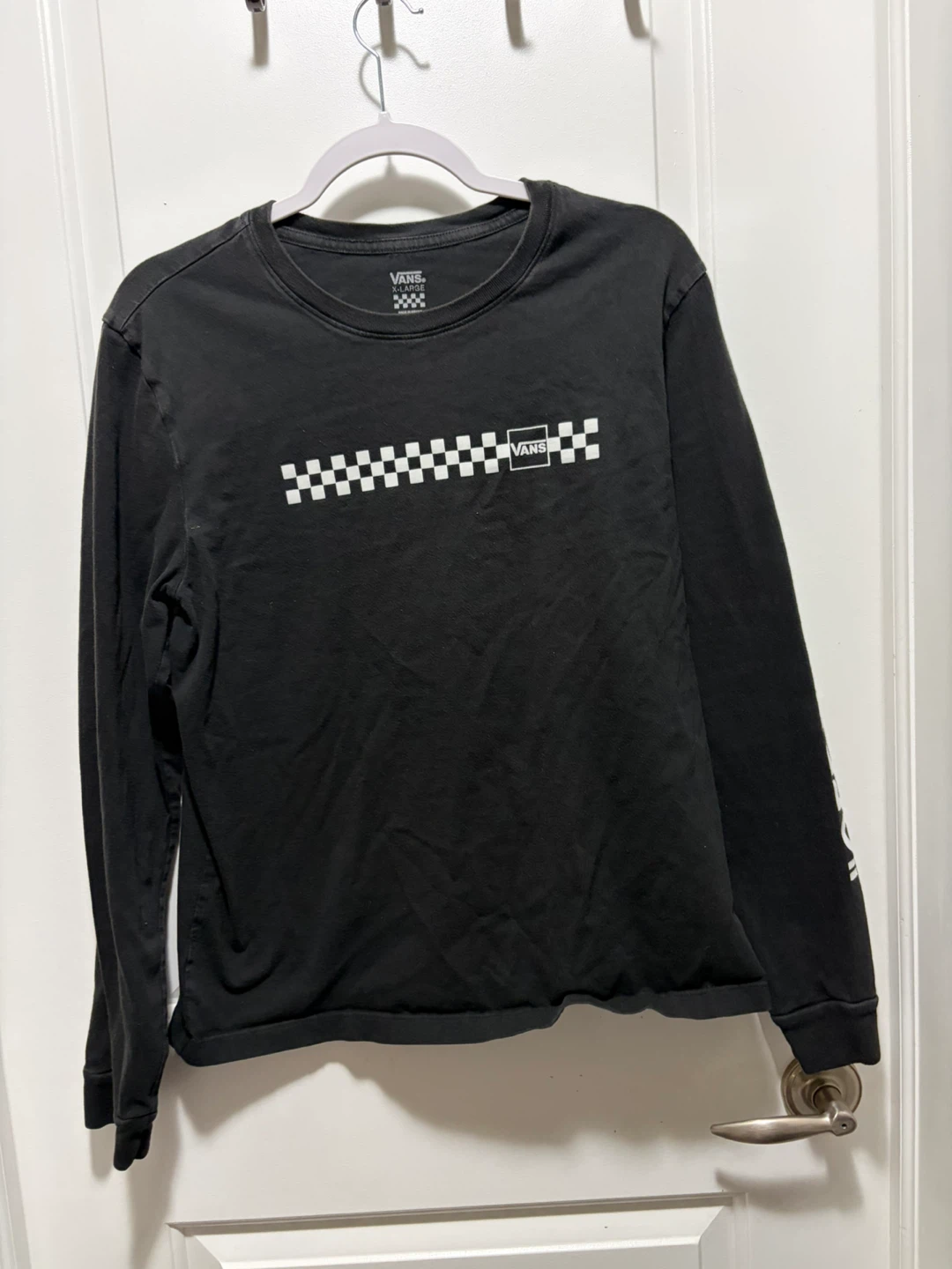Vans Off The Wall Black Long Sleeve T-Shirt