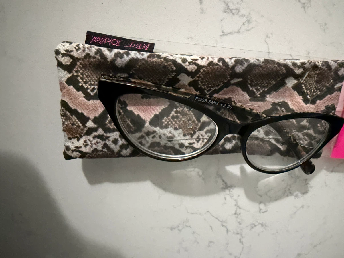 Betsey Johnson Eyeglasses with Snakeskin Pattern Case - photo 5