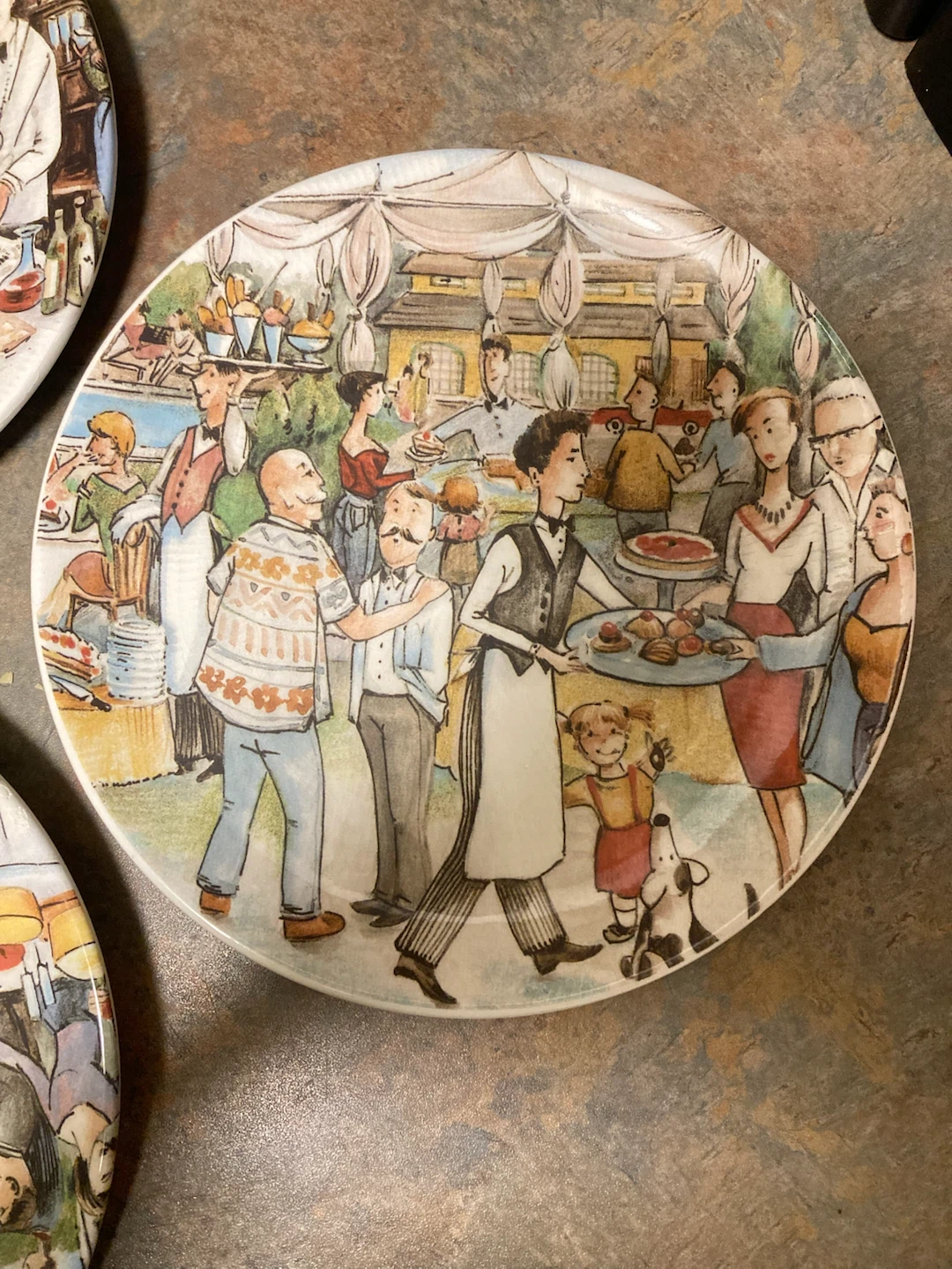 Set of 4 decorative ceramic plates - photo 4